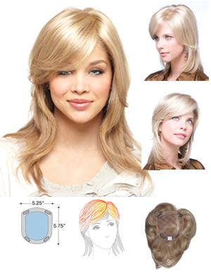 Amore Wigs : Medium Mono Top Piece  (#751)