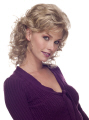 Jon Renau Wig Jamie is a full head of loose, wavy curls featuring peek-a-boo bangs.