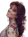 Jon Renau Wig Passion has gorgeous layers of loose curls with a full crown and wispy bangs with a wefted net cap.