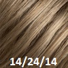 Lightest Ash Brown Blend with Medium Ash Blonde on top, with a Lightest Ash Brown Nape.