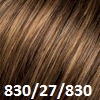 Medium to Light Reddish Brown Blend with Light Auburn on top, with a Medium to Light Reddish Brown Nape.