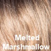 Melted Marshmallow  Dark Brown root, Golden Strawberry Blonde base, with a cool blonde tip - Ombre look.
