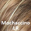 Mochaccino LR  Longer Dark Root with Light Brown base with Strawberry Blonde highlights Roots on Nutmeg